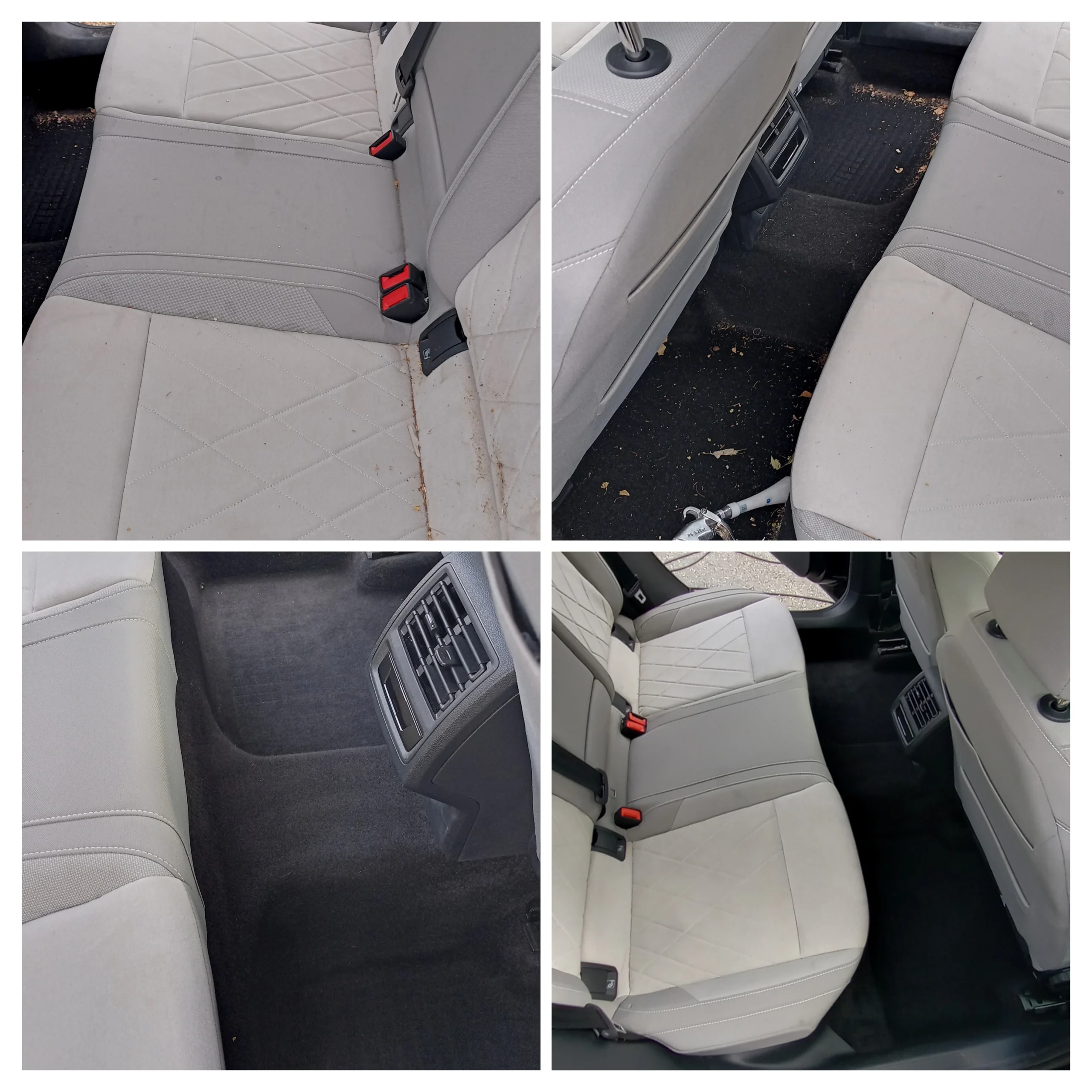 Perusteellinen auton sisäpuhdistus Tampere – syväpuhdistuksen lopputulos